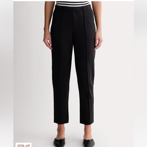 Everlane The Dream Pant Pintuck Pull On Pants Tapered Black Womens Small - Picture 11 of 11